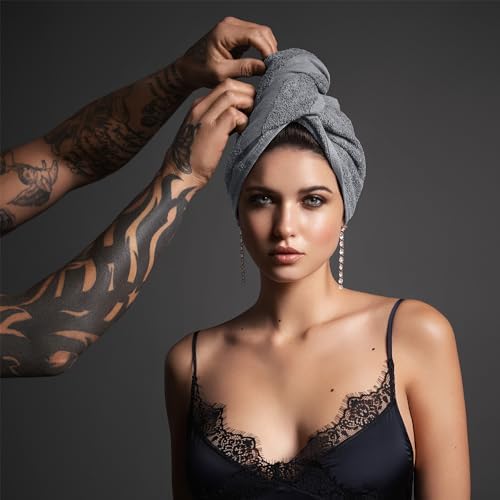 Fromm ColorSafe 100% Cotton Bleach Proof Salon Hair Towels for Hairstylists, Barbers, Spa, Gym in Grey, 16" by 29", 6 Count Absorbent Stain Resistant Towels for Drying Curly, Long, Wavy Hair - Image 3