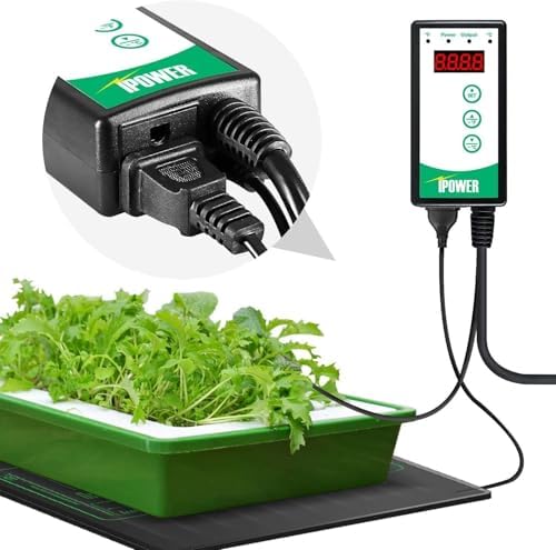 iPower 10"x20.75" Seedling Heat Mat and Digital Thermostat Combo Set, Warm Hydroponic Heating Pad for Germination, Indoor Gardening, Greenhouse - Image 5