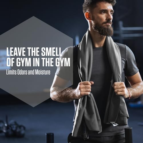 VENTURE 4TH Quick Dry Microfiber Towel for Camping & Gym - Charcoal Large - Image 5