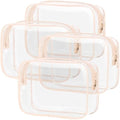 PACKISM TSA Approved Toiletry Bag - Clear Makeup Bag Travel, 4 Medium Pink by Packism