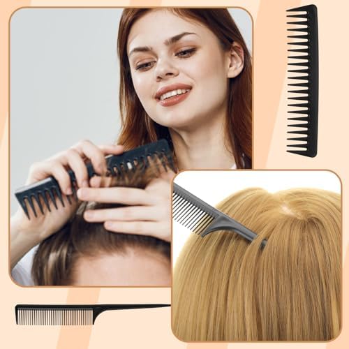 5Pcs Hair Brushes for Women Hair Comb Set Detangler Brush for Men and Women Wet, Dry, Curly and Straight Hair - Image 5