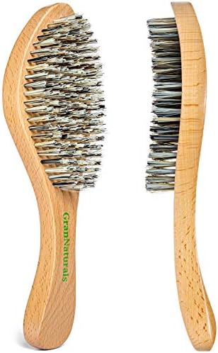 GranNaturals Extra Hard Wave Brush - Curved Boar & Extra Hard Nylon Bristle Hair Brush for 360 Waves - Image 6