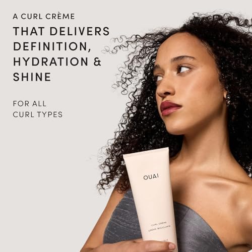 OUAI Curl Cream, Hydrating Curl Enhancer, Frizz Control & Definition, 8 Oz - Image 2