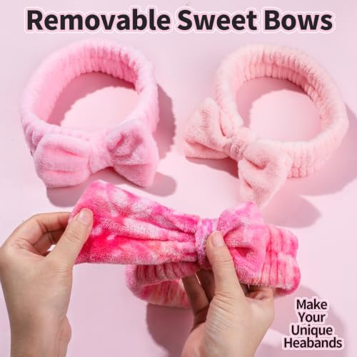 LEOBRO Pink Spa Headbands, Makeup & Skincare Headbands for Washing Face - Image 5