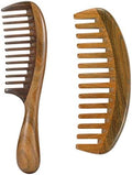 Louise Maelys 2 Pack Sandalwood Wooden Wide Tooth Combs For Curly Hair by LouiseMaelys