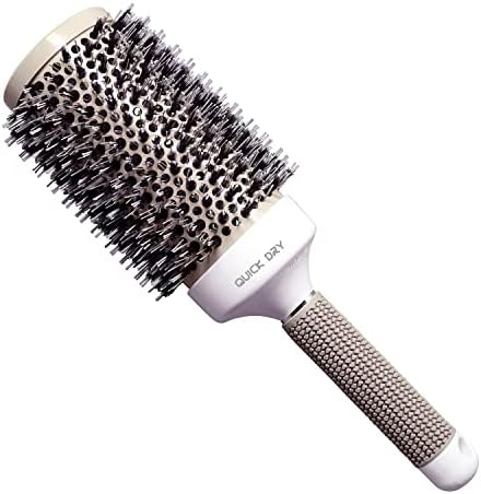 Mr Big Hair Brush, Extra Long and Wide Round Hair Brush for Blow Drying, 6 inch, Boar Bristles, Ionic Thermal Barrel, Adds Volume and Eliminates Frizz, Unique 3.75 inch Wide, Salon Quality by MrBigCurlingIrons