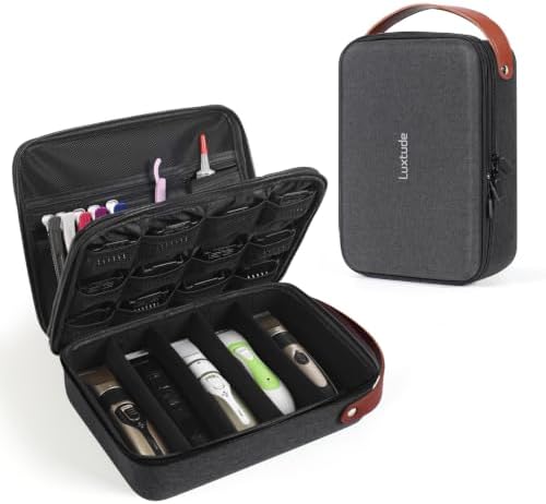 Luxtude Large Barber Case, Hard Barber Bags for Clippers and Supplies by Luxtude