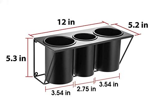 Hair Dryer Holder Hair Styling Product Care Tool Organizer Bath Supplies Accessories Tray Stand Storage Bathroom Steel Hair Dryer Holder(Black) MK470B - Image 7
