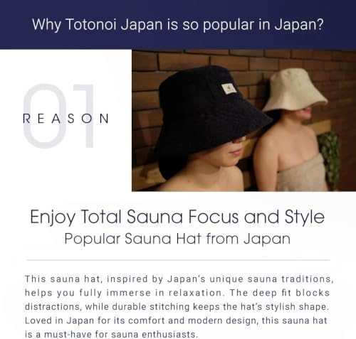 Sauna Hat – Japan's Original Bucket-Style Sauna Cap, Terry Cloth, Wide-Brim Heat & Hair Protection, Pocket, Machine Washable, Unisex (Yellow) - Image 3