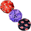 3 PCS Satin Bonnet Set for Women & Men, Silky Sleep Caps for Hair Protection, Adjustable Elastic Bonnet (A6) by CrownLimitedSupply