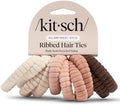 Kitsch Ribbed Hair Ties No Damage - Blush, 10pcs by Kitsch