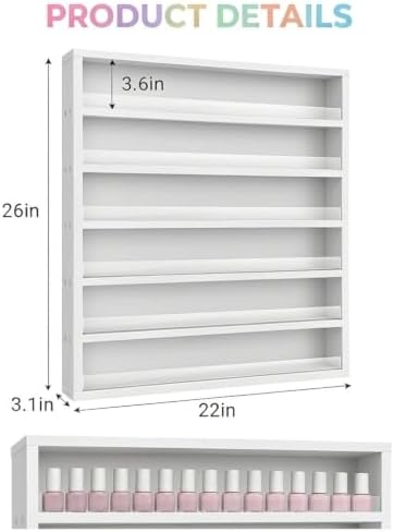 Nail Polish Organizer，6-Tier Storage Rack Holds 120 Bottles - Image 2