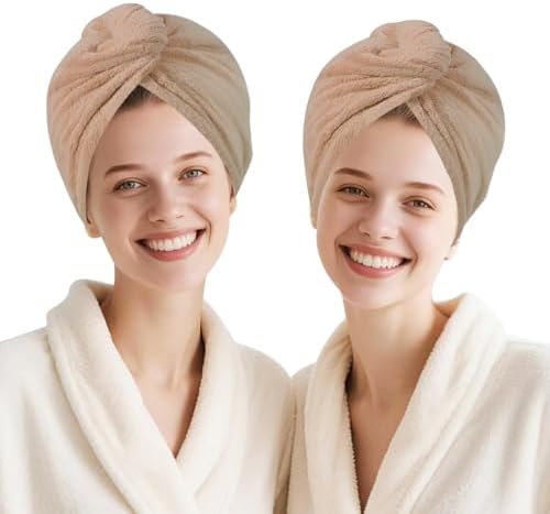 Microfiber Hair Drying Towel Wrap,Hair Turbans Towel for Wet Hair - Image 2