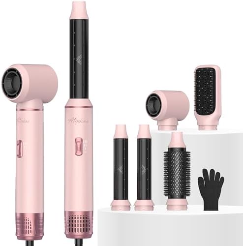 ATOPSKINS 5-in-1 Hair Dryer Brush, Hot Air Styler with Auto-Wrap Curlers by Atopskins