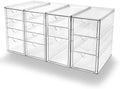 Prsildan Acrylic Desk Organizers with 14 Drawers, Stackable Makeup Storage by Prsildan