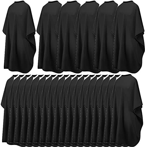 Hair Salon Capes Waterproof Haircut Unisex Black Cape Barber Hair Cutting Cape with Snap Closure Hair,Coloring and Styling by AUECOOME