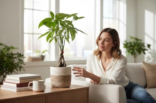 Money Tree Live Indoor Plant | 14-22 Inches Tall Bonsai | Easy to Grow Houseplant | Home, Office, or Room Decor | Birthday, Housewarming Gift in 4 Inch Pot - Image 5