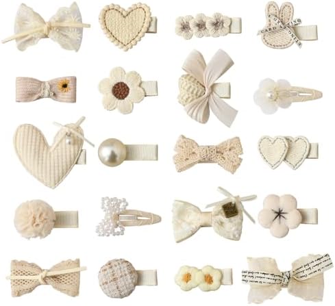 20 PCS Toddler Hair Clips 2.4 Inch Baby Girl Hair Bows Fully Covered Barrettes Infant Hair Accessories for Babies and Kids by Unknown