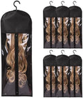 Black Wig Storage Bags with Hanger, 6PCS for Wigs&Hair Extensions by Yoandoy