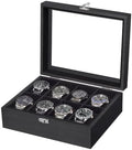 ProCase 8 Slot Wooden Watch Display Case With Glass Lid, Organizer by ProCase