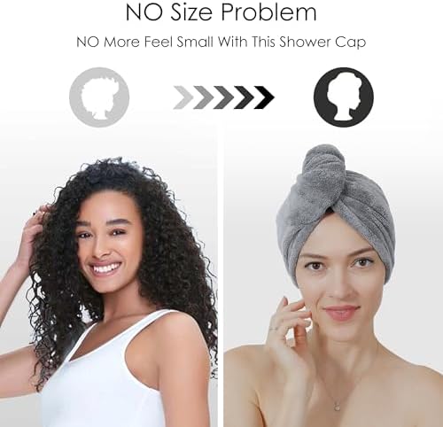 TENSTARS Hair Towel Wrap for All Hair Types, 5 Pack Microfiber Turban - Image 5