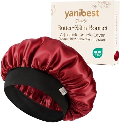 YANIBEST Small Satin Bonnet for Men, Hair Bonnet for Short Hair Waves by yanibest