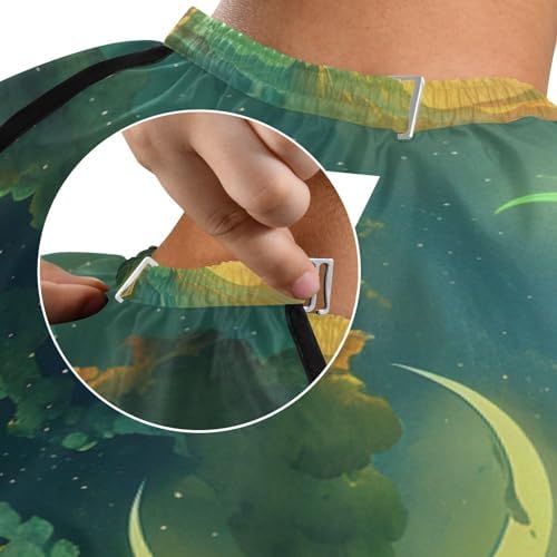 ALAZA Dragon in Landscape Barber Cape for Men Women, Waterproof Haircut Apron Beard Shaving Bib Hair Cutting Cloth 55 x 65 Inch - Image 6