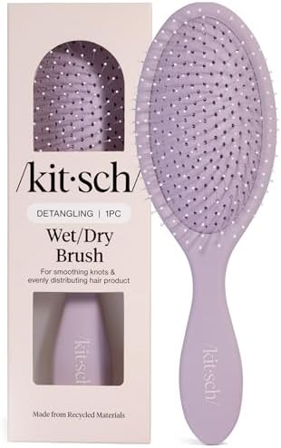 Kitsch Wet Dry Brush Detangler – Hair Brush for Women - Soft Violet by Kitsch
