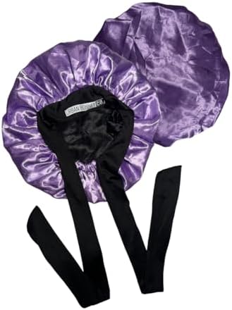 Men’s Non Slip Satin Bonnet – Silk Sleep Cap for Curly Hair, Locs, Braids & Waves with Adjustable Tie Band by Unknown