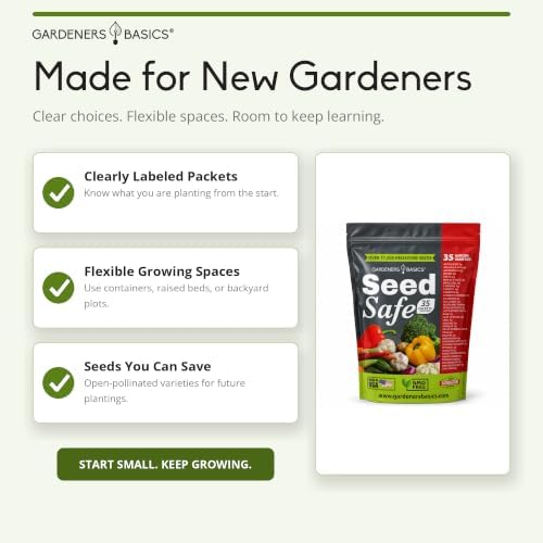Gardeners Basics Seed Safe Beginner Garden Kit, 35 Varieties, 17,000+ Seeds - Image 4