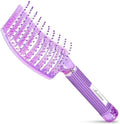 Bsisme Hair Brush with Hair Clips, Curved Vent Detangler Hairbrush for Faster Blow Drying, Works on Women Girls Wet Dry Curly Thick Fine Hair, Remove Knots & Reduces Breakage, Ideal Gift for Her by Bsisme