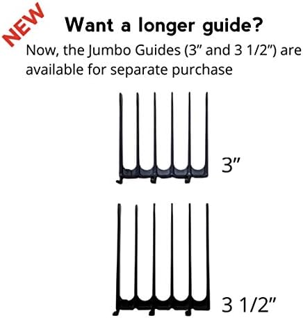 Scissor Clipper Over Comb Hair Cutting Tool - Barber DIY Home Hair Trimming Guide Comb Set (Classic Set, Black) - Image 6