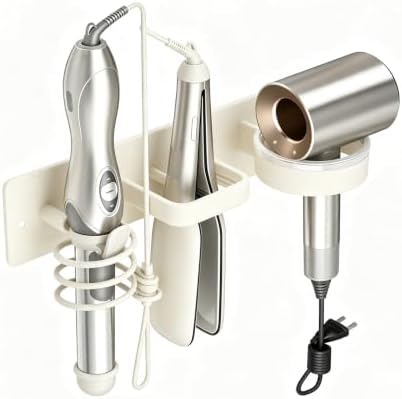 Wall Mount Hair Dryer Holder, No-Drill Hair Styling Tool Organizer by Unknown