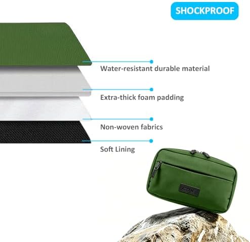 GOX Travel Cable Organizer Bag, Small Tech Pouch for Electronics, Green - Image 6
