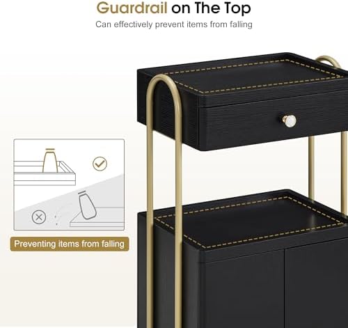 BarberPub Rolling Salon Trolley Cart for Storage,Barber Tool Organizer 2074 - Image 5