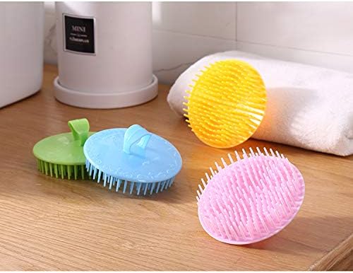 Hair Scalp Brush Dandruff Cleaning Shower Shampoo Scalp Head Massager 4 Pk - Image 7