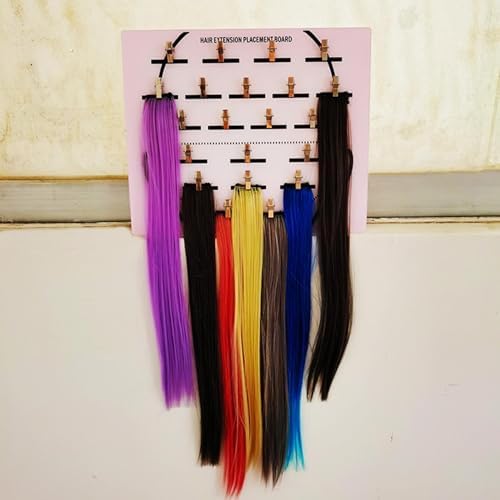 Extension Holder - Styling Extension Holder, Acrylic Hair Separator, Hair Extension Holder Board | Hair Tinsel Organizer, Home And Salon Wig Grafting Plate With Clip For Hairpieces Sectioning Display - Image 3