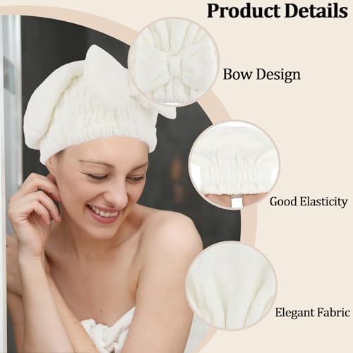 2PCS Microfiber Hair Drying Caps Hair Towel Cap - Image 3