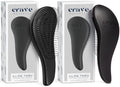 Crave Naturals Glide Thru Detangling Brush, Detangler Brush for Curly, Straight, Wet and Dry Hair Comb for Adults and Kids, Hair Accessories for Women, Black (Pack of 2) by CraveNaturalsDetanglingBrush