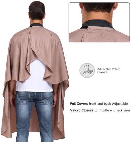 Salon Hair Cutting Cape with Soft Silicon Neck Collar, Professional Anti-static Barber Cape - Image 3