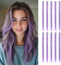 10 Pcs Colored Clip in Hair Extensions Light Purple 22 Inch by Sala