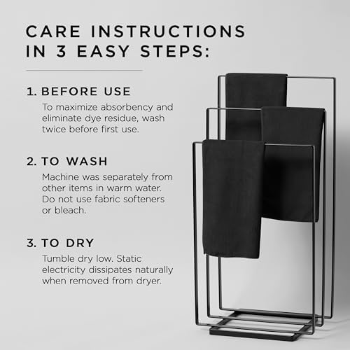 Fromm Softees Microfiber Salon Hair Towels, Fast-Drying, 10-Pack, Black - Image 4