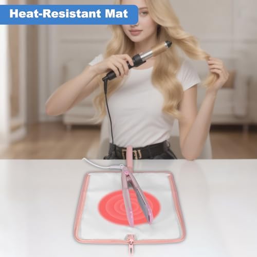 SITHON Hot Tools Holder & Mat, Heat Resistant Hair Tools Travel Bag - Image 2