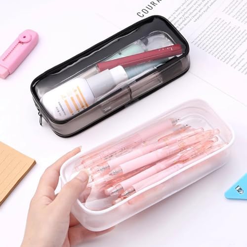 2pcs Small Clear Cases with Zipper, Makeup Brush Bag for Traveling - Image 4