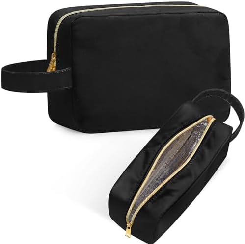 Insulated Makeup Bag for Car Women Cosmetics Bag, Medium, Portable, Black by Kacctyen