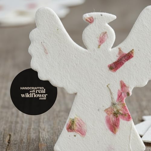 24 Pink Angel Plantable Memorial Gift Tags - Image 4