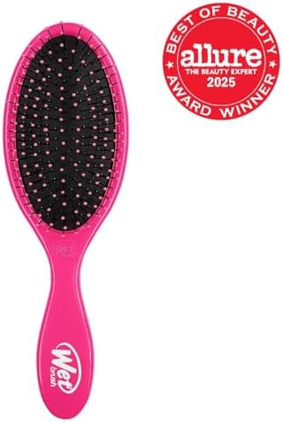 Wet Brush Detangling Brush, Original Detangler Brush (Pink) - Wet & Dry Tangle-Free Hair Brush for Women & Men - No Tangle Soft & Flexible Bristles for Straight, Curly, & Thick Hair - Image 2