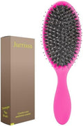 Boar Bristles Hair Brush for Women and Men, Detangling Hair Brush for Smoothing Massage Add Shine, Nylon&Boar Bristles Detangler brush for Hair Healthy (1 Pack-HotPink) by aestheticspracticality