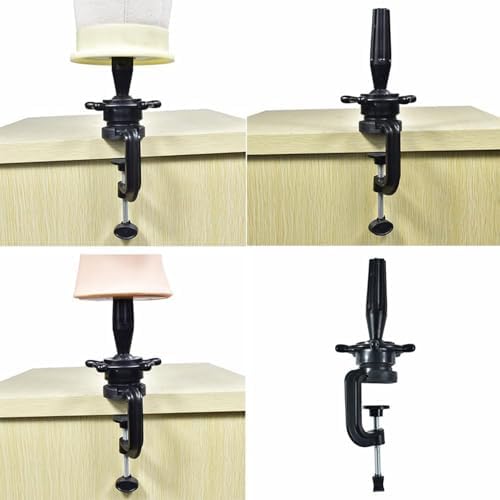 Mannequin Head Stand for Table Cosmetology Manikin Training Head Stand Desk Table wig Clamp Adjustable Doll Head Stand for Canvas Head Holding Clamp（1Pcs） - Image 6