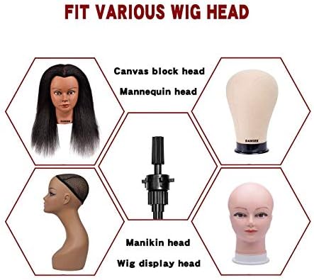 DANSEE Wig Stand Tripod, Metal Mannequin Head Stand Adjustable (24 - 64 inch) - Image 2
